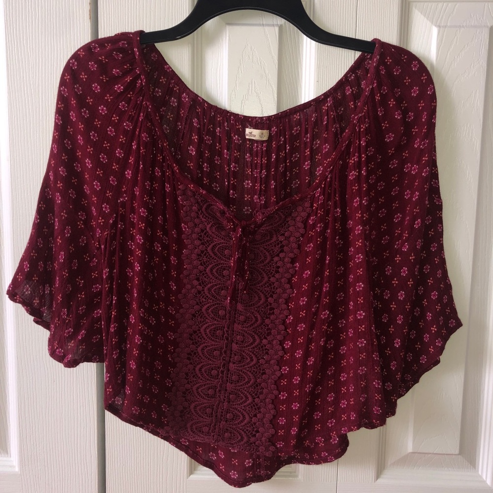 Hollister Maroon Blouse